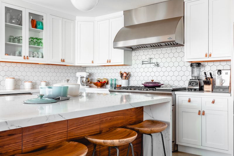 Remodeled kitchen with island and pendant lighting in Chandler, AZ